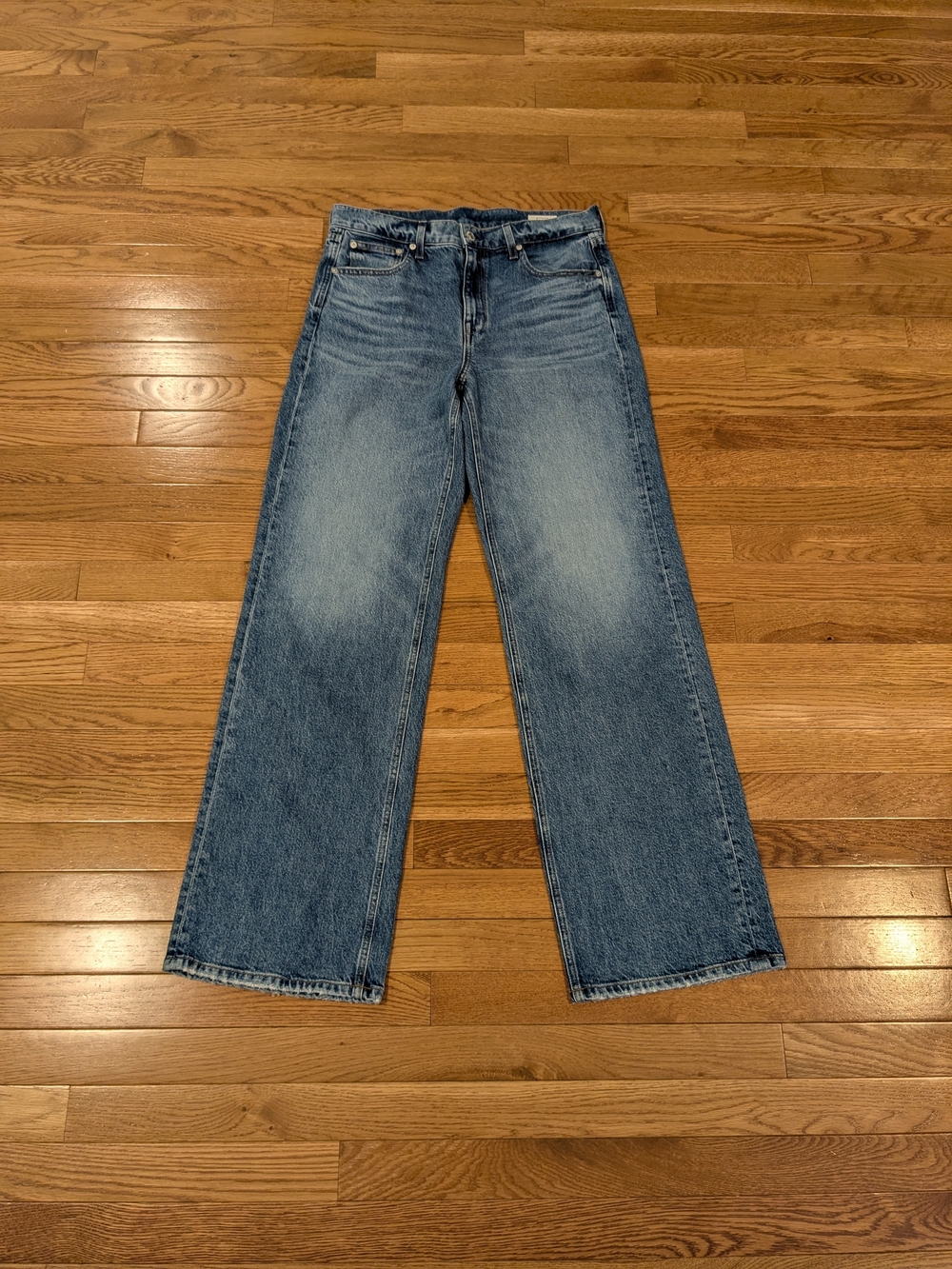 AYR The Secret Sauce Wide-Leg High-Rise Light Blue Denim Jeans 30L